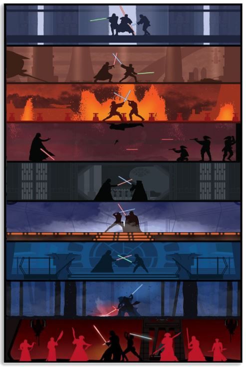 star wars lightsaber duels poster
